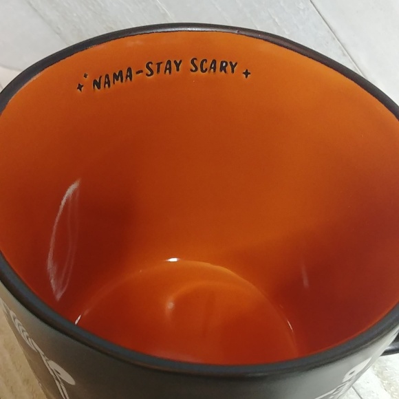 NEW "Nama - Stay Scary" Yoga Pose Skeleton Halloween Mug - Picture 2 of 5